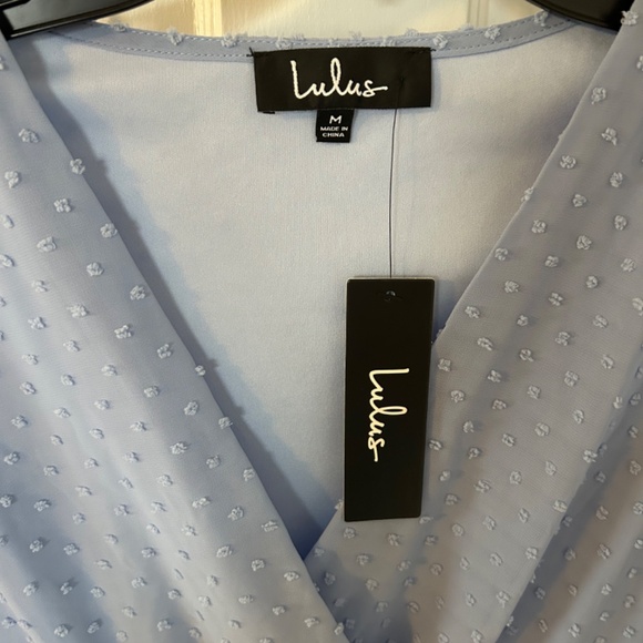 Lulu’s Swiss dot midi dress in periwinkle (NWT) - Picture 4 of 4